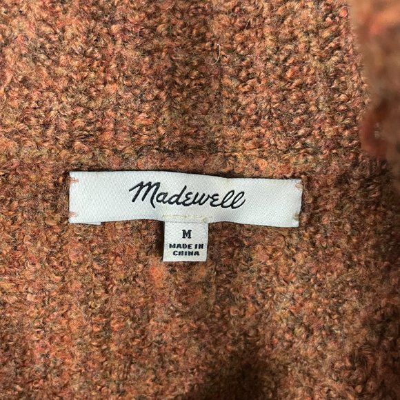 Madewell Dillon Womens solid heather cumin copper turtleneck size M textured - Picture 10 of 13